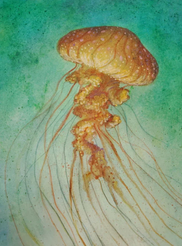 Jellyfish Art Painting - Original Acrylic on Canvas | Sandro Gia